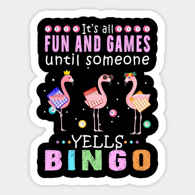 its all fun and games until someone yells bingo gift Sticker by PHAIVAYCHU